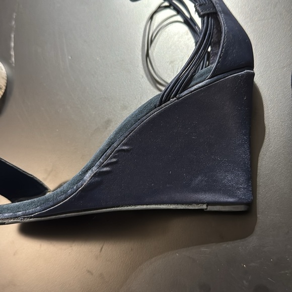 New York Transit | Navy Blue | Strappy wedges - Picture 5 of 9